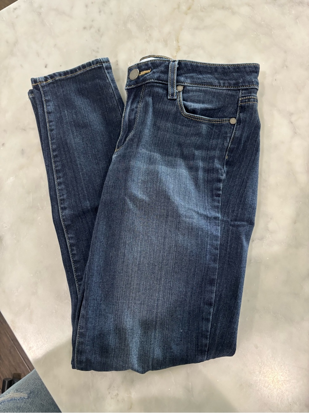 PAIGE Dark Blue Skinny Jeans - Washed Indigo